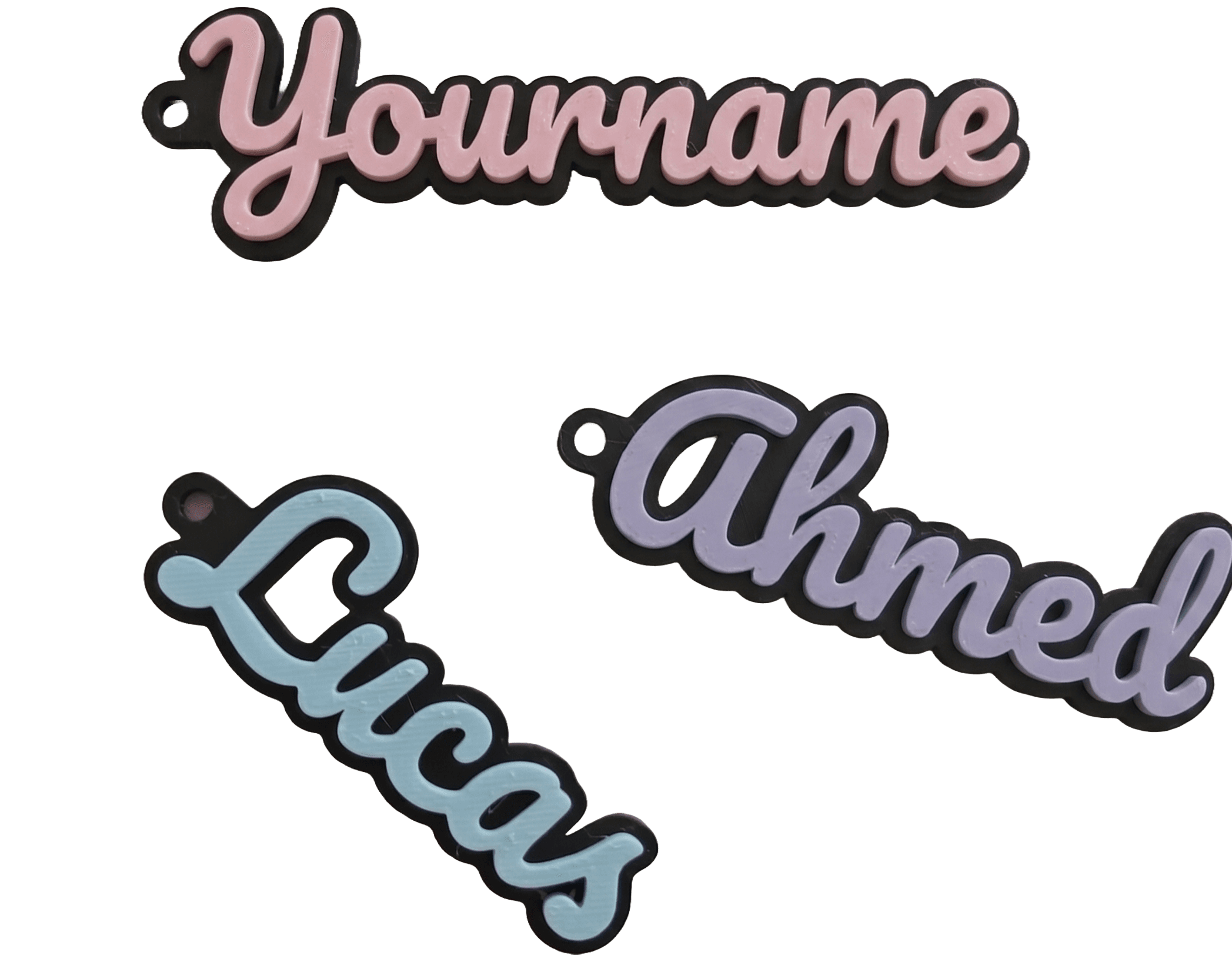 Customizable keychain multicolored | 2 colors