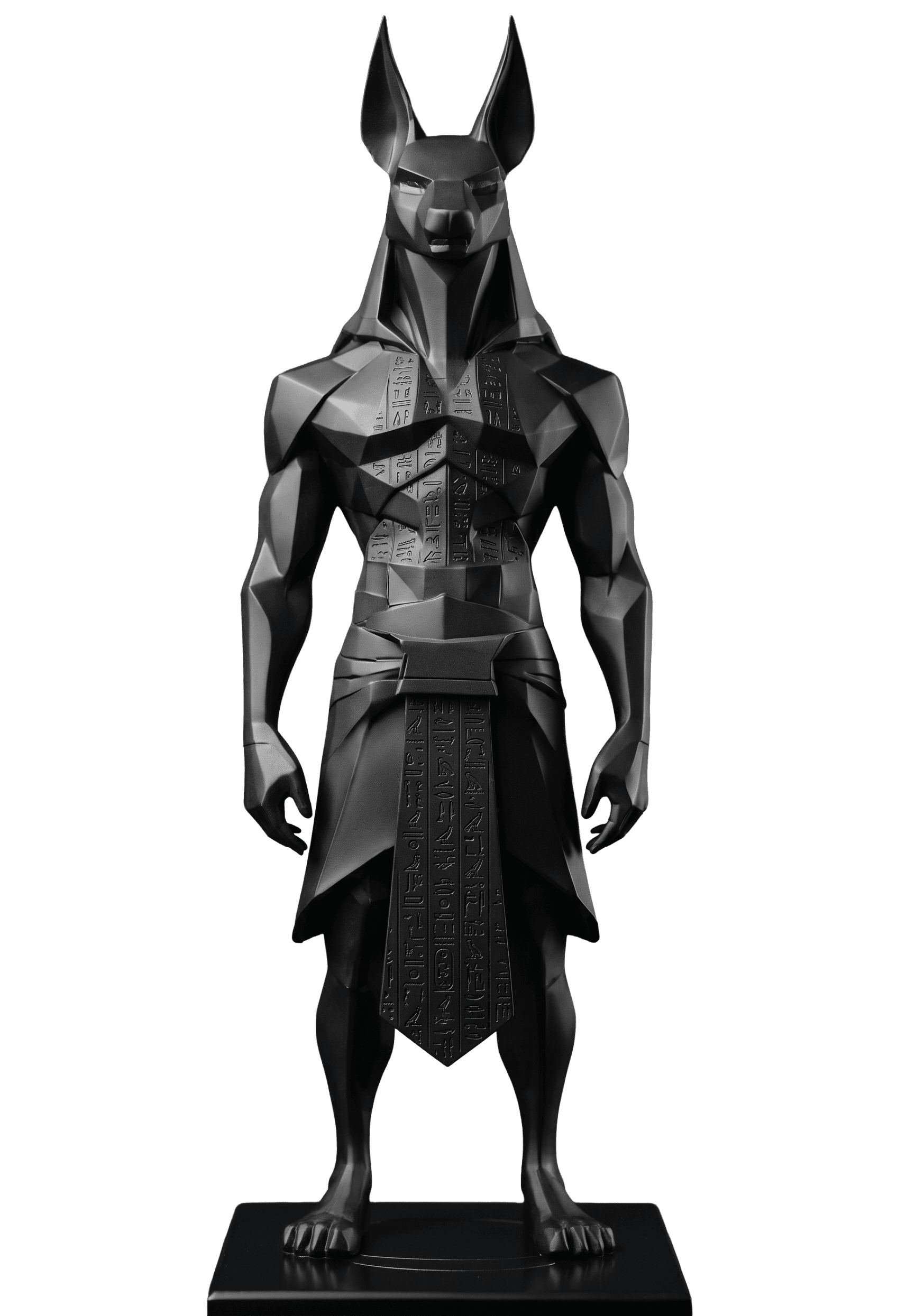 Minimalist Low Poly Anubis Statue