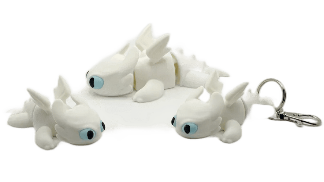 Figlitz Luna Light Fury Dragon Toothless & keychain