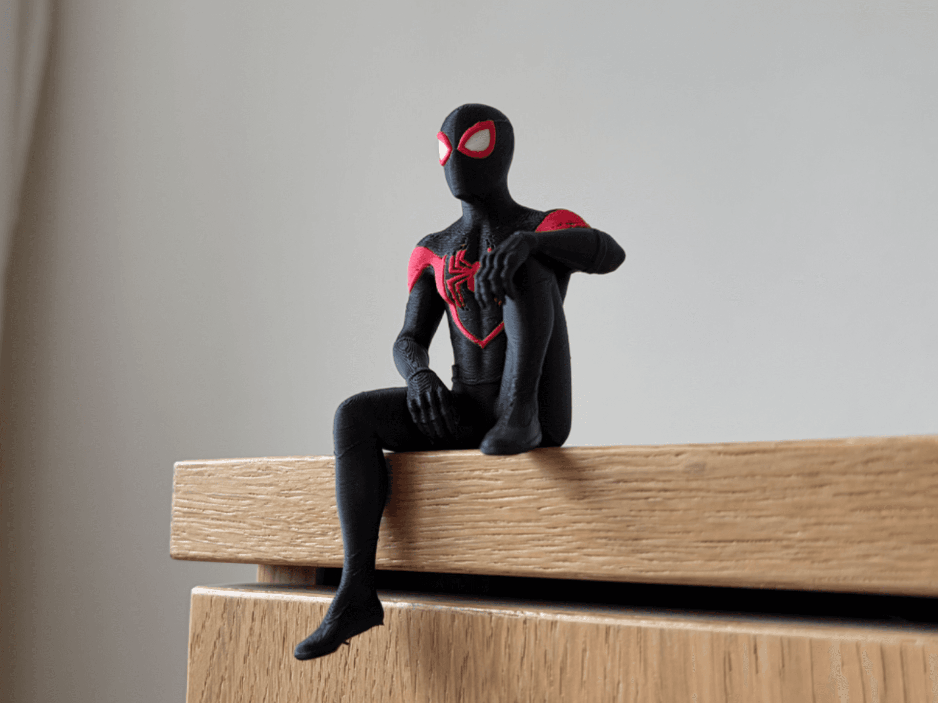 Spiderman dark suite Sitting  1