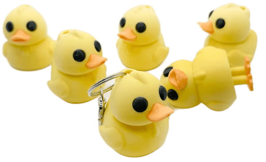Cute Duck with Feet & Keychain