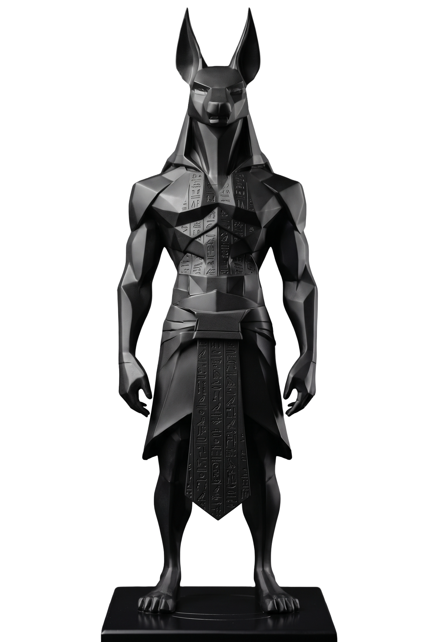 Minimalist Low Poly Anubis Statue